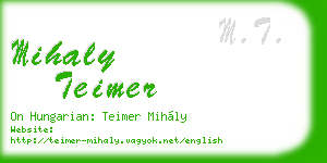 mihaly teimer business card